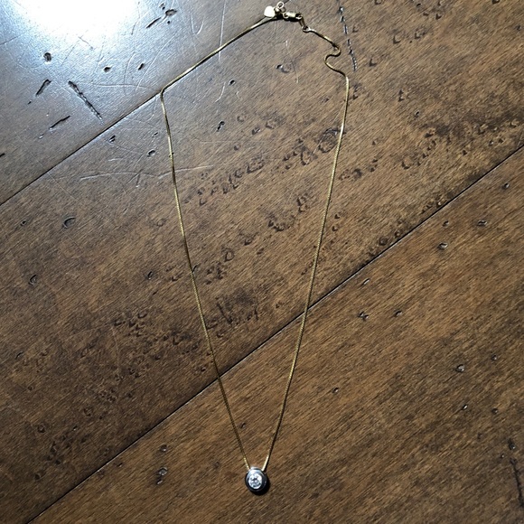 Diamond Cushion Cut Solitaire Necklace in 14k Gold - Picture 2 of 8